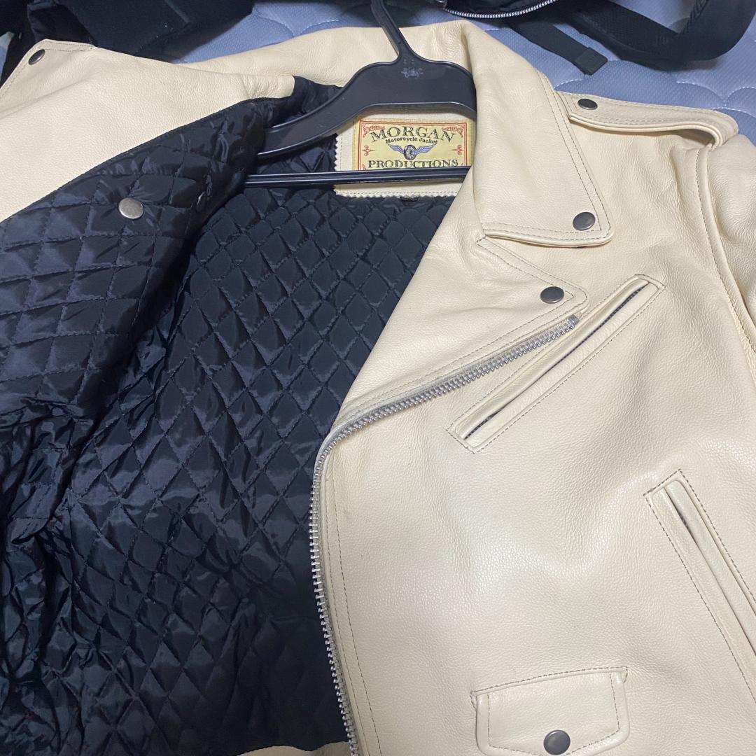 【美品】MORGAN PRODUCTS　ダブル ライダース Lサイズ 本革