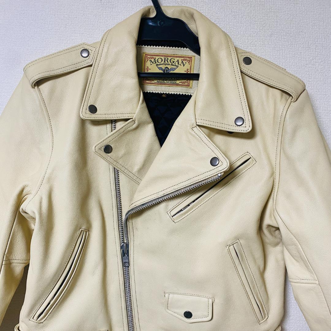 【美品】MORGAN PRODUCTS　ダブル ライダース Lサイズ 本革