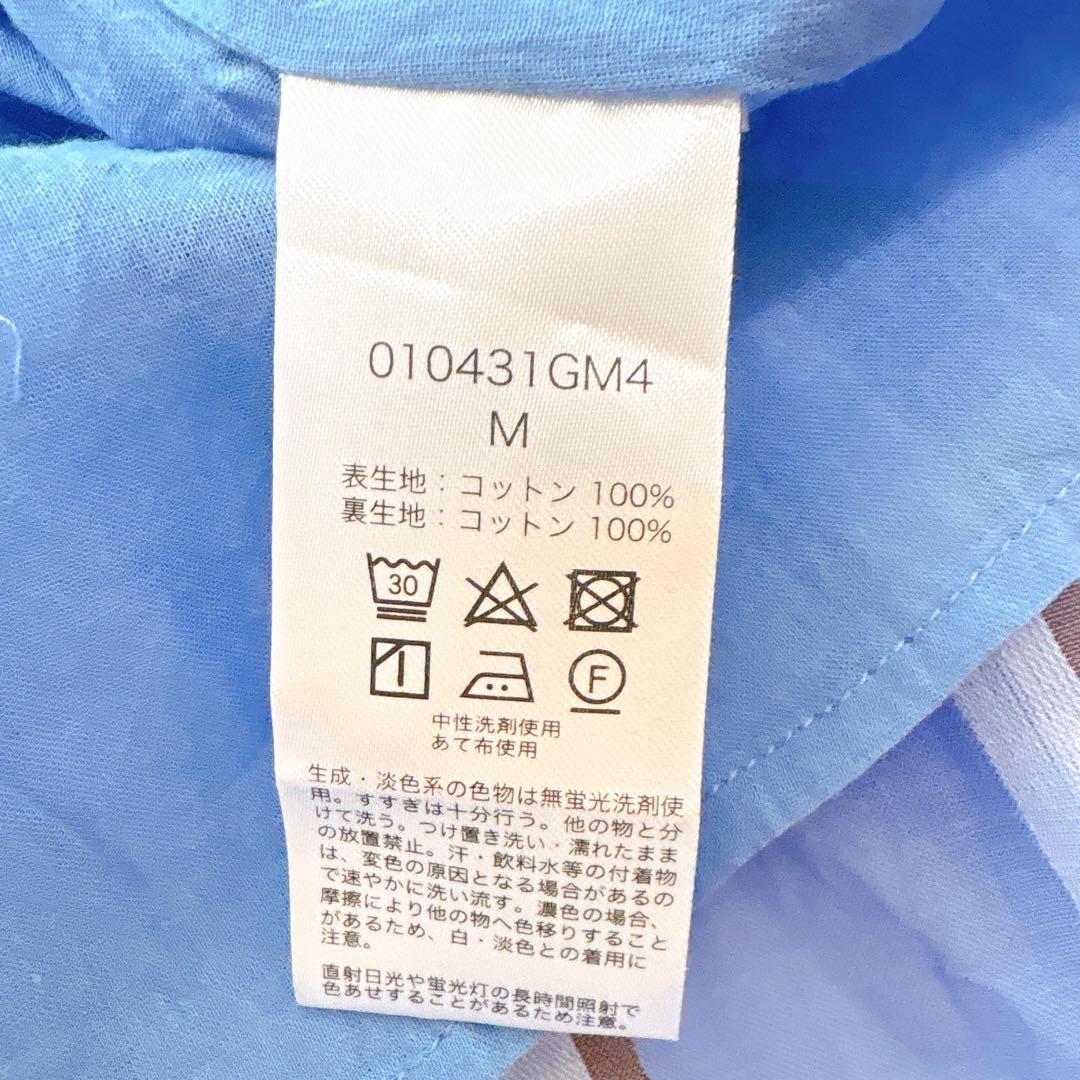 【極美品】完売品 ヌキテパ コットンボイル ストライプ ギャザー ドレス M