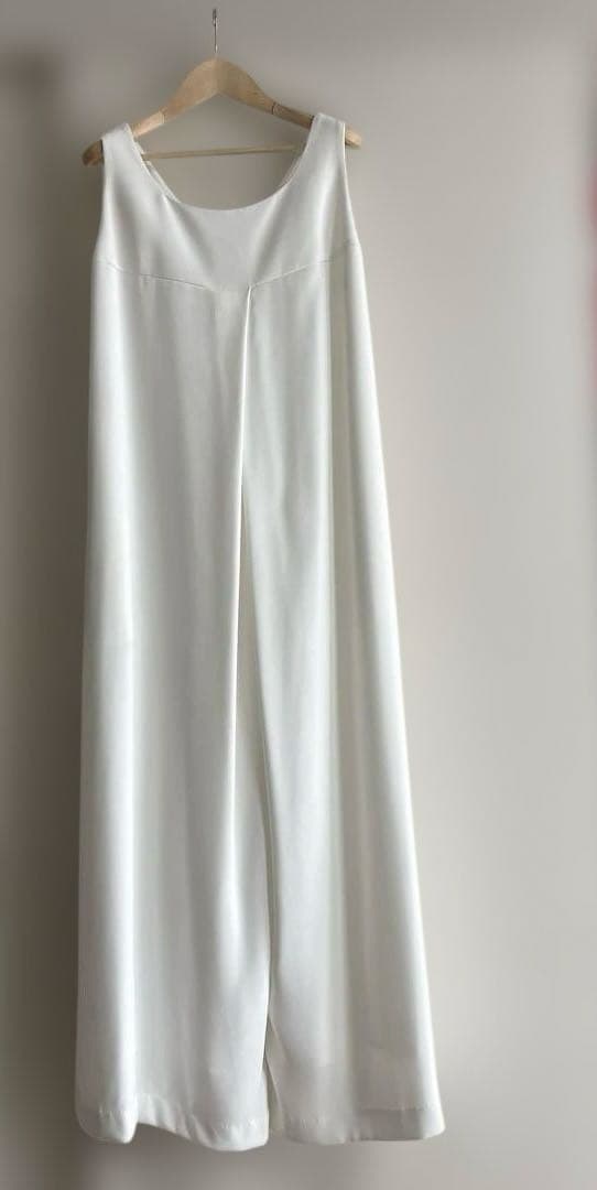 JENNE ホワイト ノースリーブ カットソーワンピース L サイズ　極美品