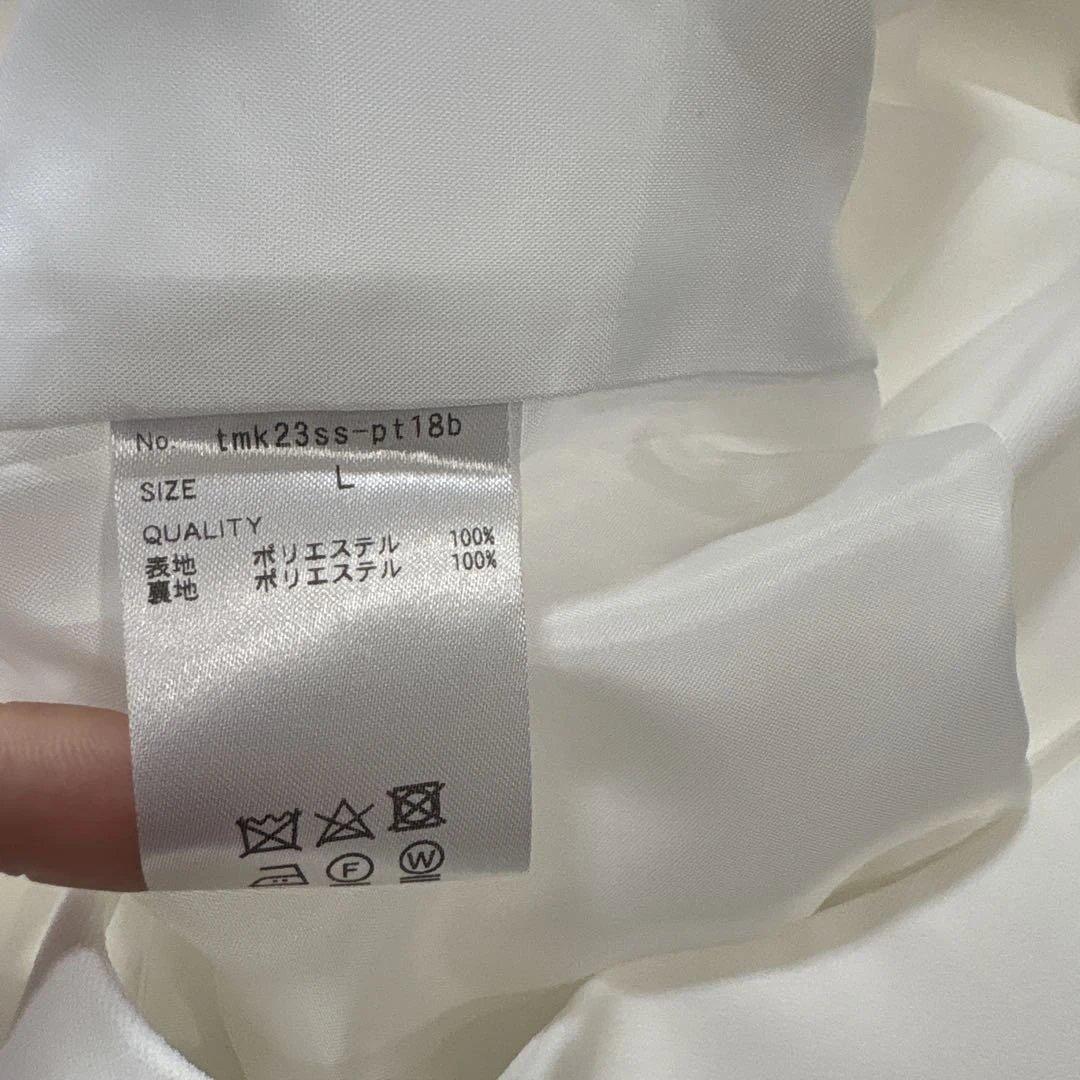 JENNE ホワイト ノースリーブ カットソーワンピース L サイズ　極美品