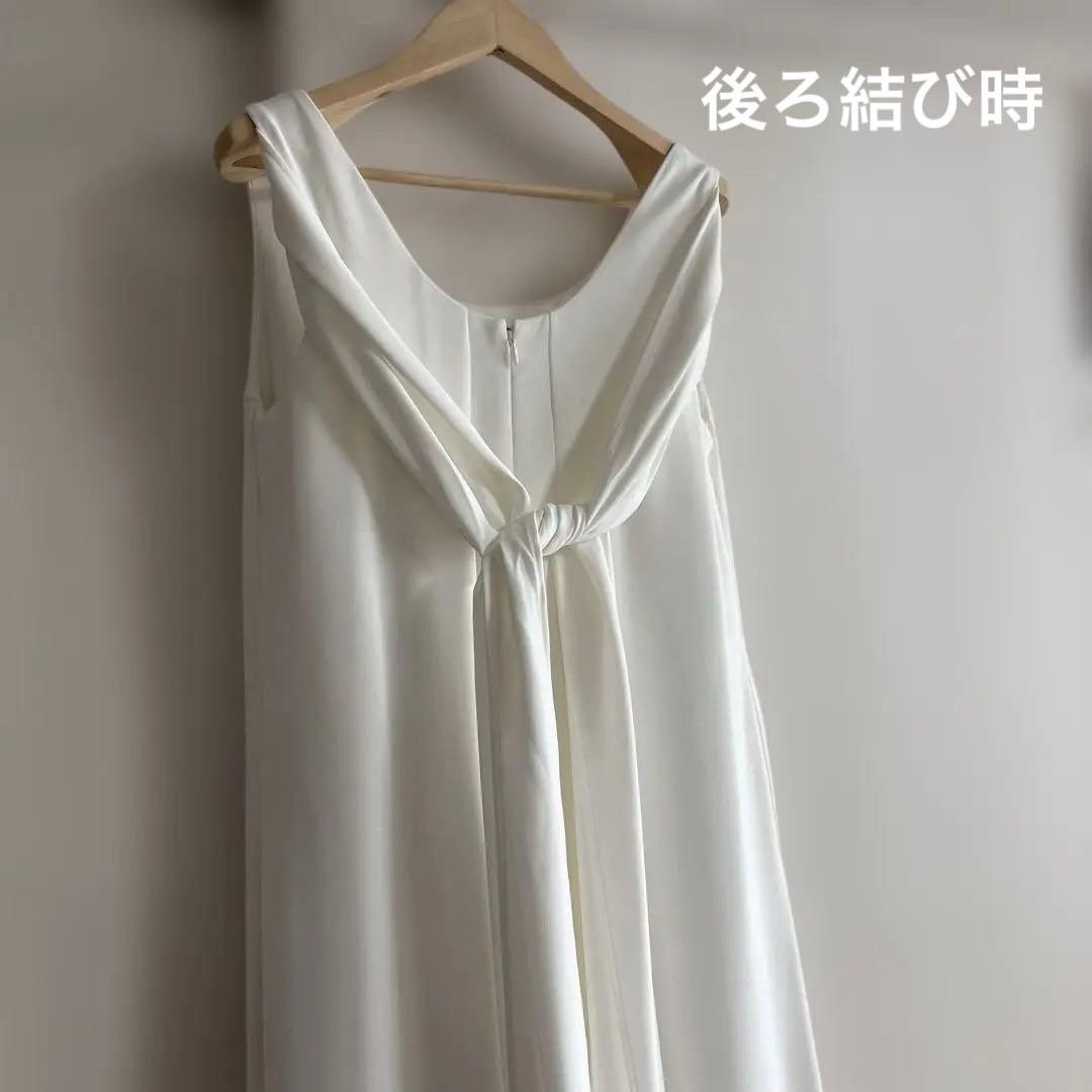 JENNE ホワイト ノースリーブ カットソーワンピース L サイズ　極美品