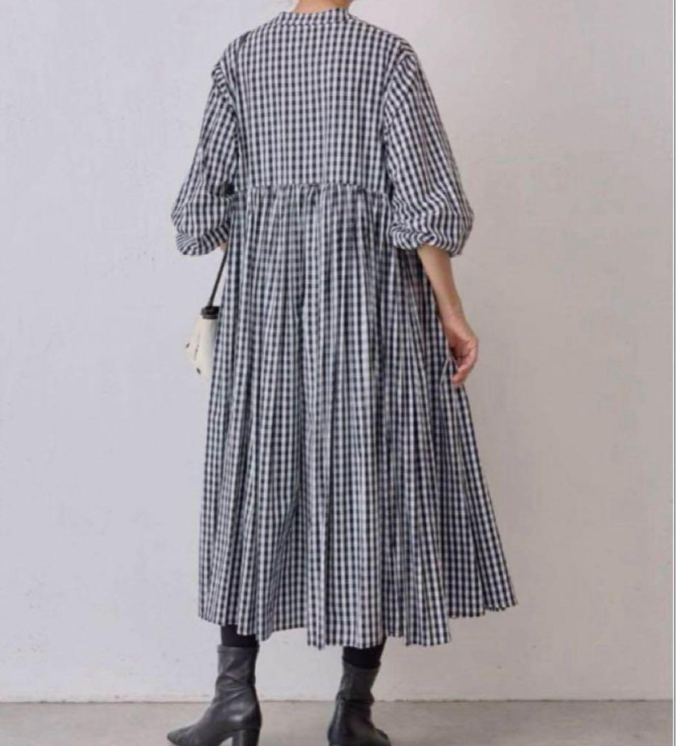 【新品】BEARDSLEY 大人気ロングワンピース ギンガムチェック　size2