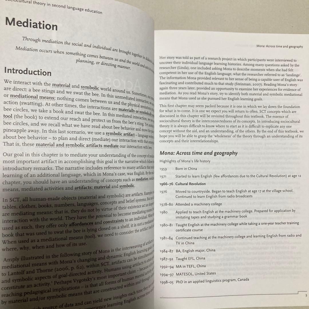洋書 Sociocultural Theory in Second Language