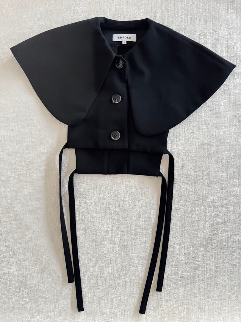 ENFOLDエンフォルドCOLLAR-PARTSネックパーツベスト黒38