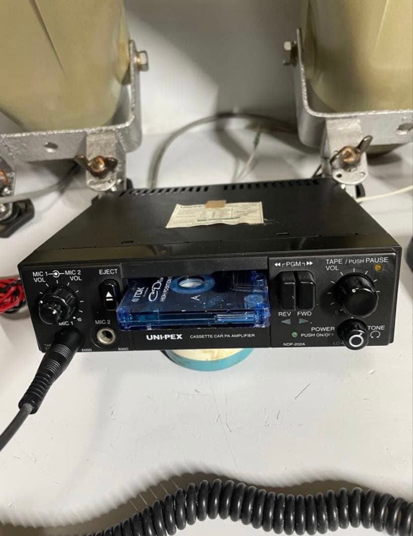 c*0様 UNI-PEX カセットカーアンプとスピーカーセット動作確認済み