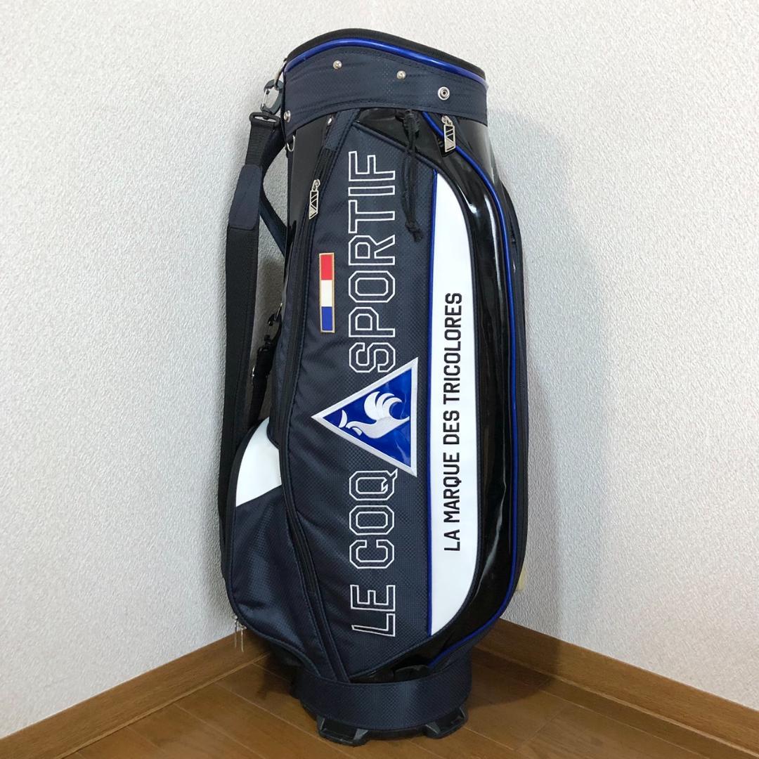 【美品】 ルコックスポルティフ キャディバッグ カート型 6分割 ネイビー