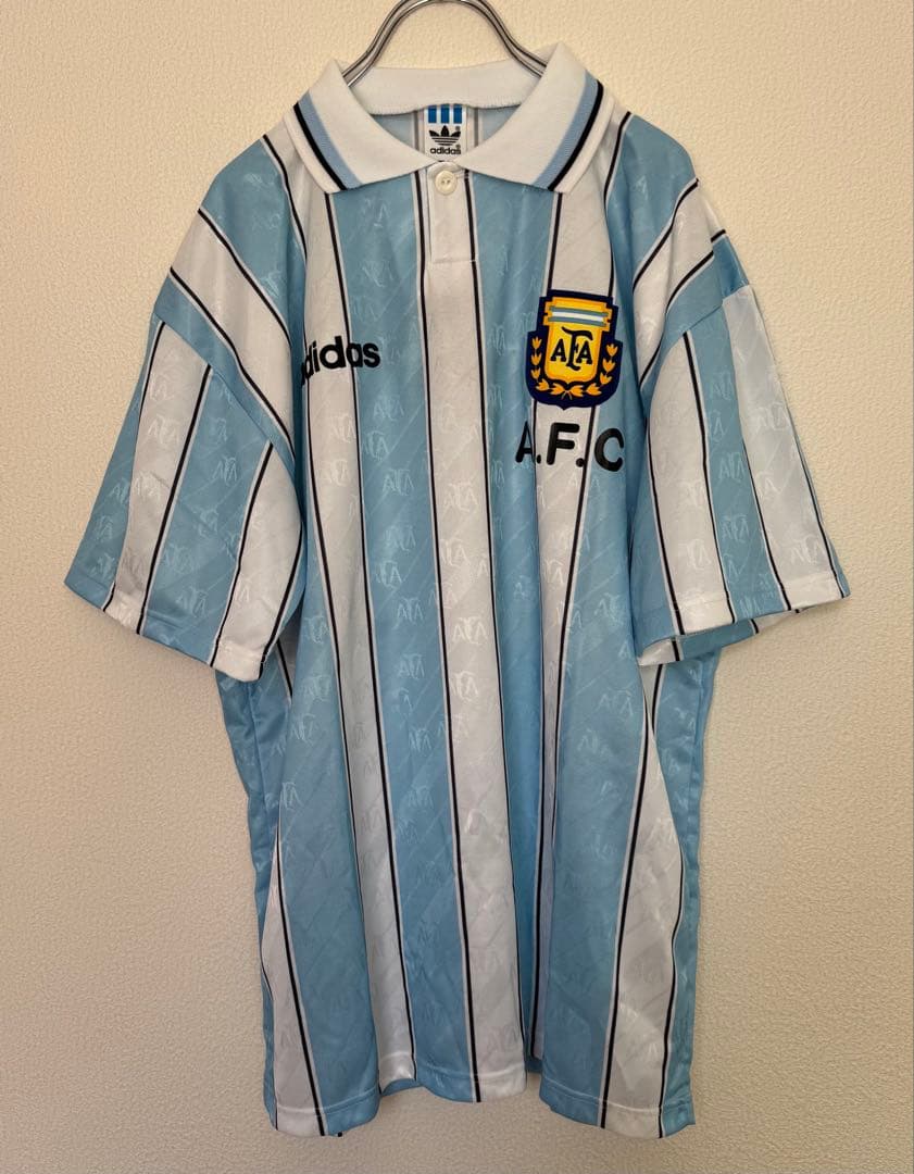 激レア 90s デッドストック アディダス アルゼンチン代表ユニフォーム 英国製
