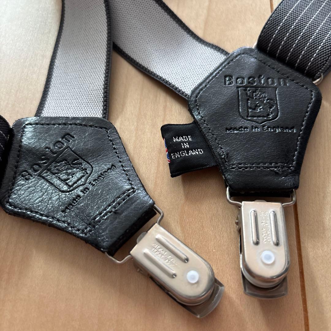 美品　BOSTON サスペンダー　イギリス製　made in England