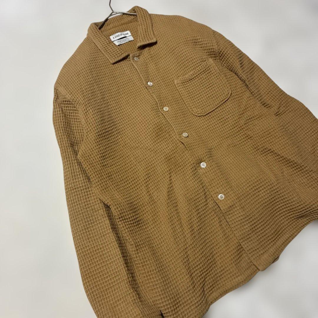 A KIND OF GUISE コットンシャツジャケット ワッフル生地 XL