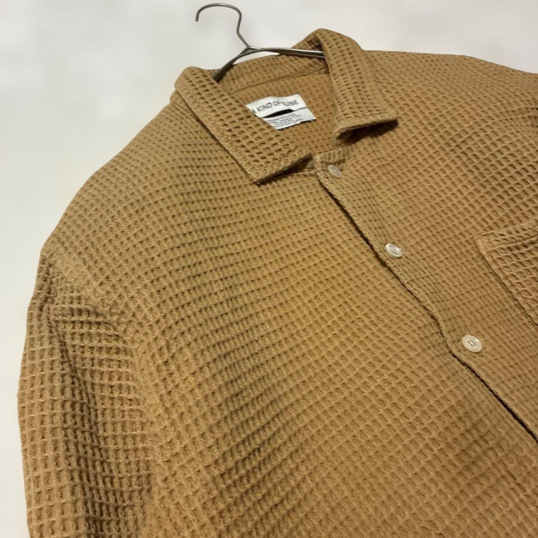 A KIND OF GUISE コットンシャツジャケット ワッフル生地 XL