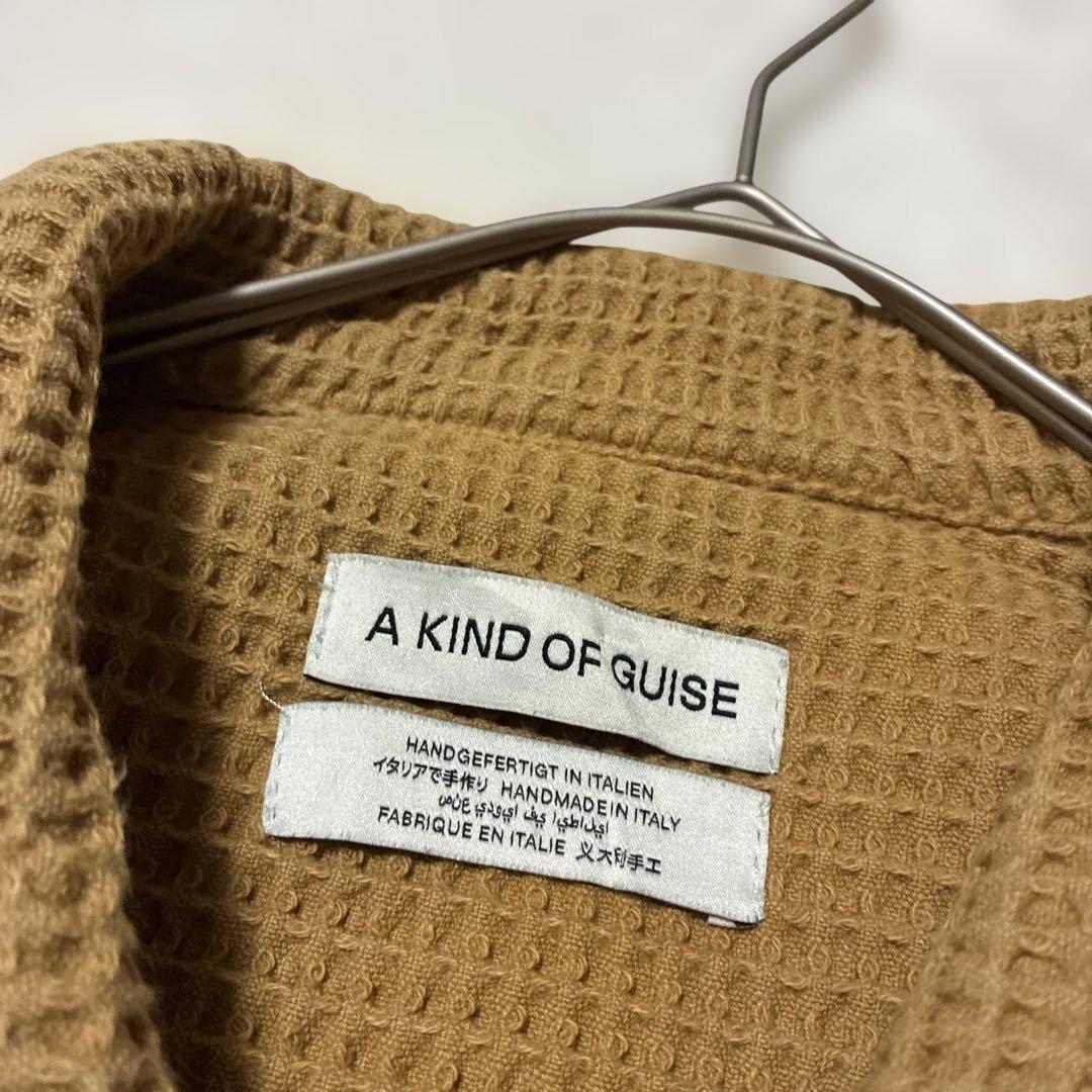 A KIND OF GUISE コットンシャツジャケット ワッフル生地 XL