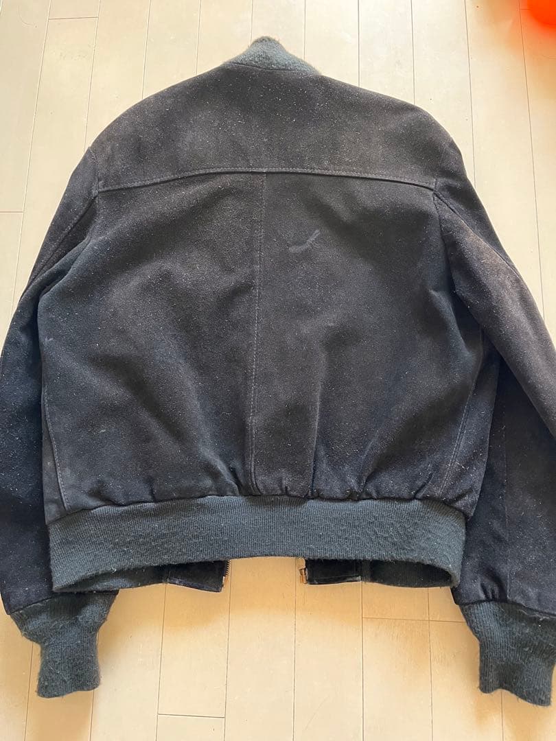Schott ブラックスエード ボンバージャケット　 40
