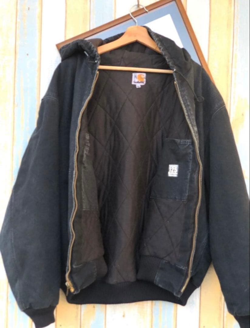 Carhartt アクティブジャケット キルティング フェードブラック
