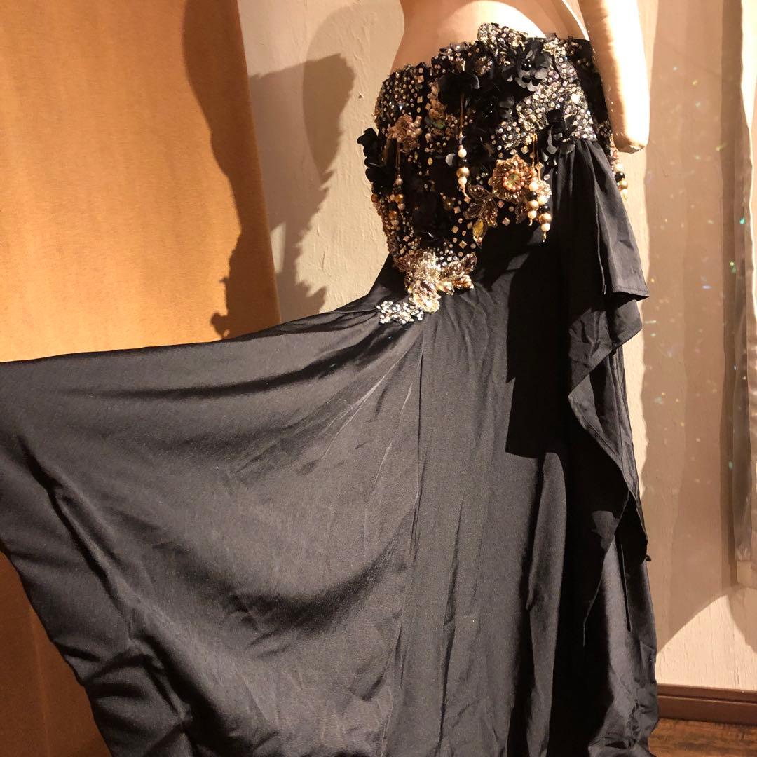 ベリーダンスドレス黒Hanan
