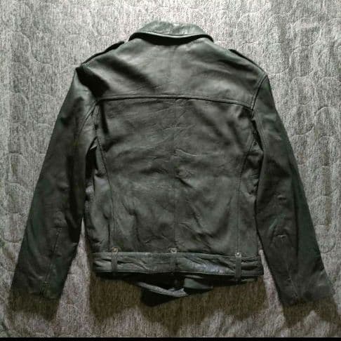 希少カラー vintage 本革 ダブルライダース ジャケット M ラムレザー