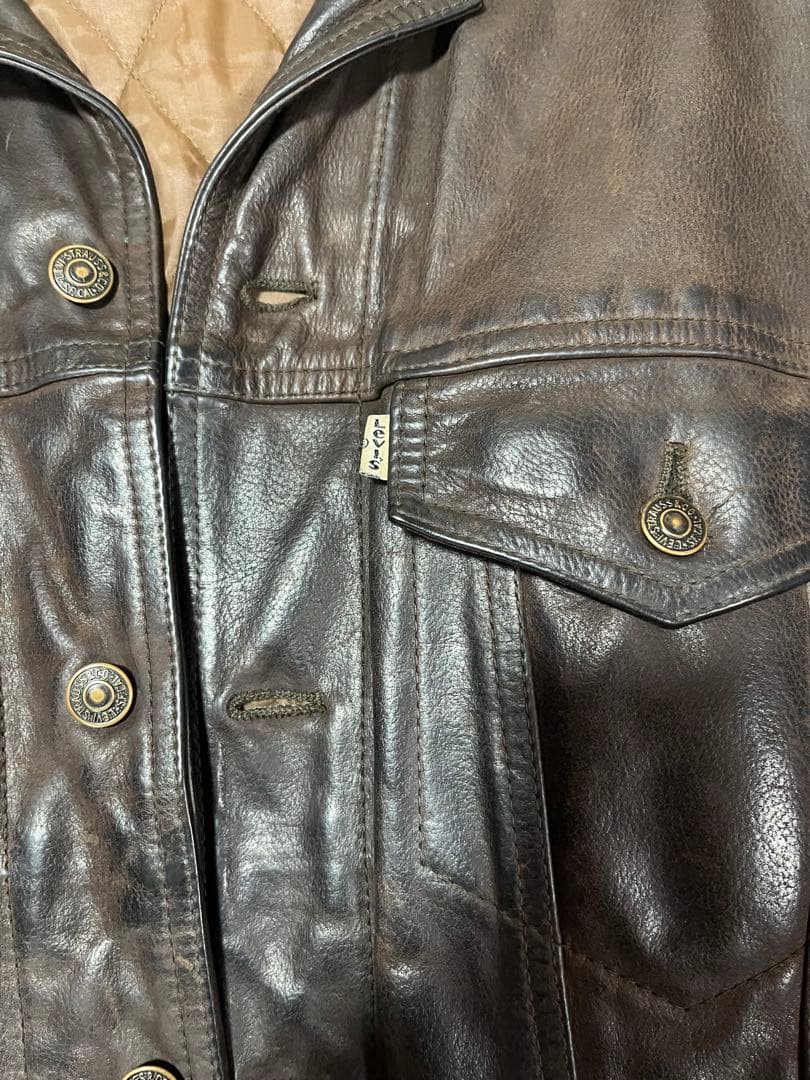 激レア　Levi's リーバイス レザー　トラッカー　ジャケット