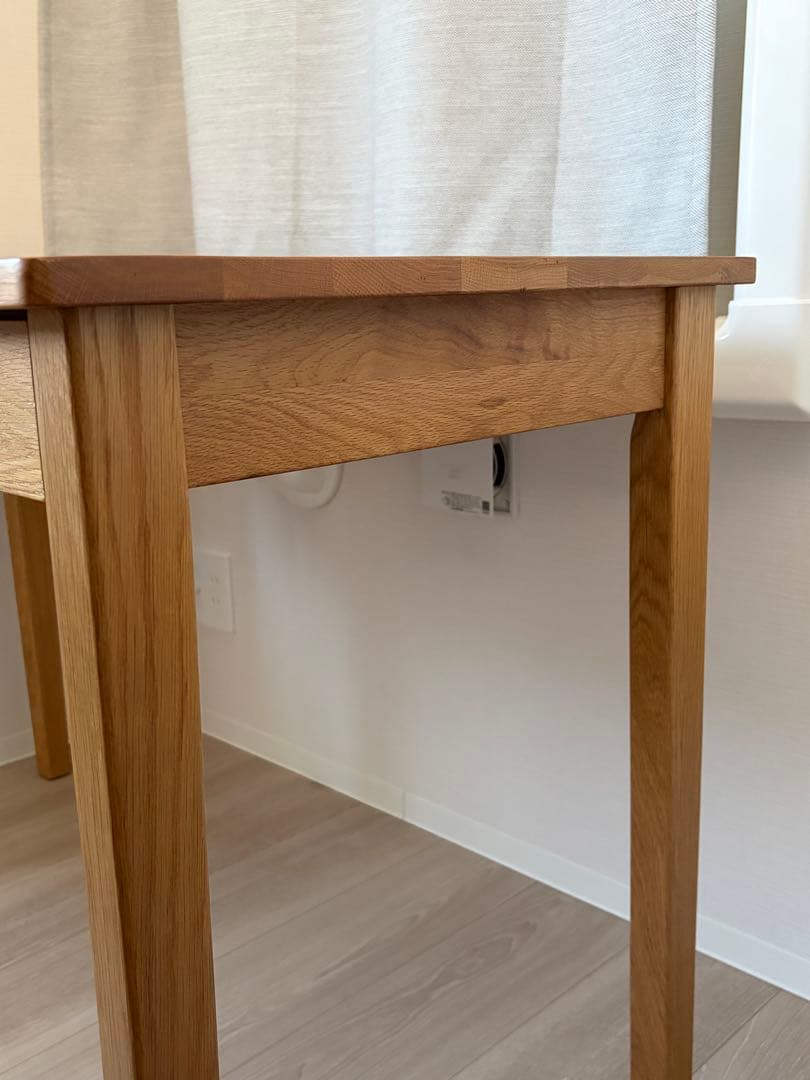 無印良品　オーク材　デスク