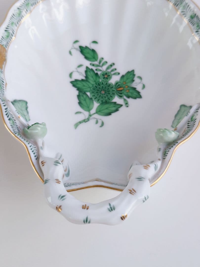 希少品✩ ヘレンド　アポニー・グリーン　シェルディッシュ