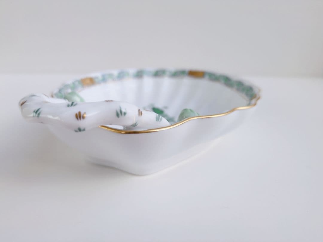 希少品✩ ヘレンド　アポニー・グリーン　シェルディッシュ