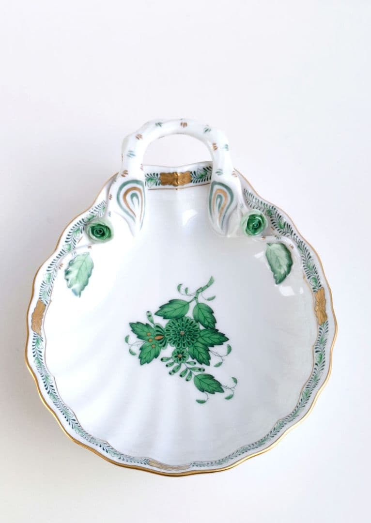 希少品✩ ヘレンド　アポニー・グリーン　シェルディッシュ