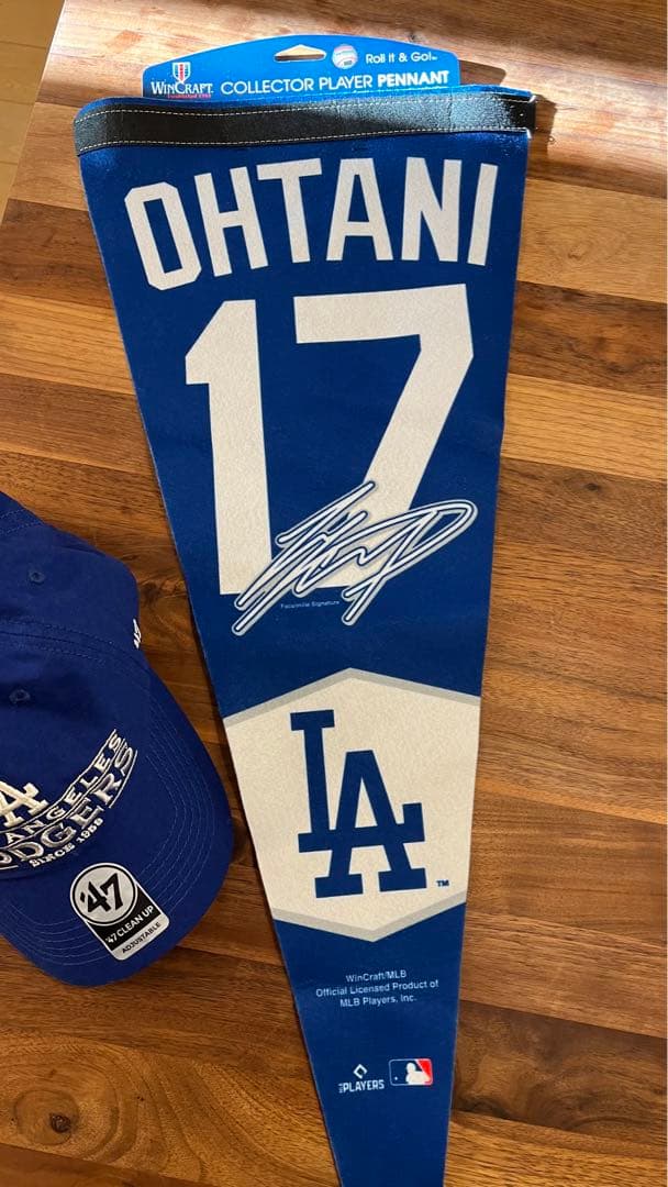 【正規品】ドジャース 大谷翔平 LA 帽子、ペナント