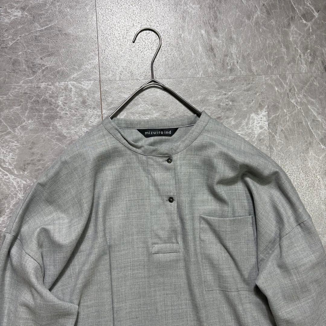 美品✨mizuiroind ミズイロインド　ロングワンピース　グレー