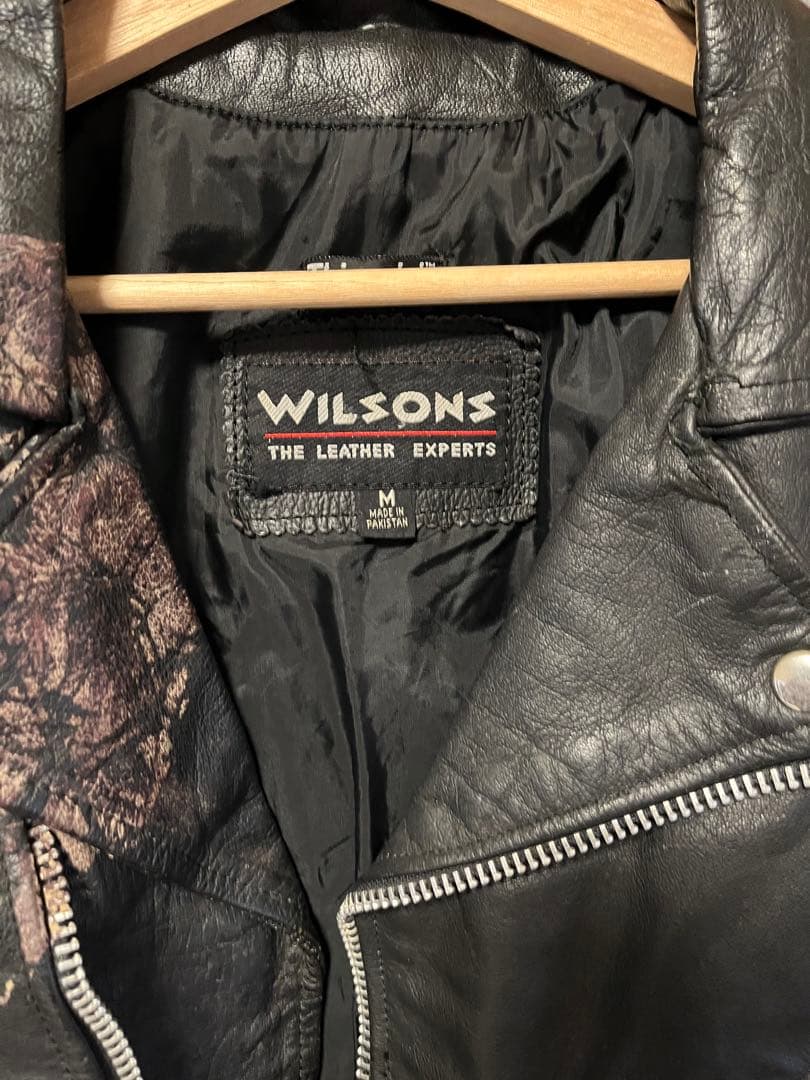 WILSONS ブラック ダブルライダースジャケット Mサイズ