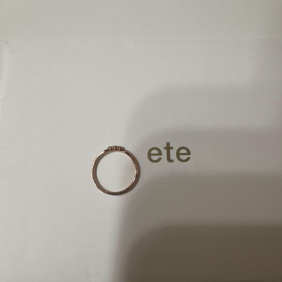 ete　10金　ダイヤ　ピンキーリング　３号★2/5まで限定お値下げ★
