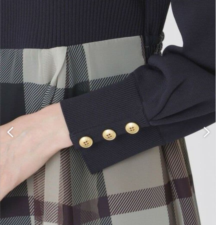 人気完売☆クレストブリッジ ブルーレーベル シフォンコンビドレス ワンピース