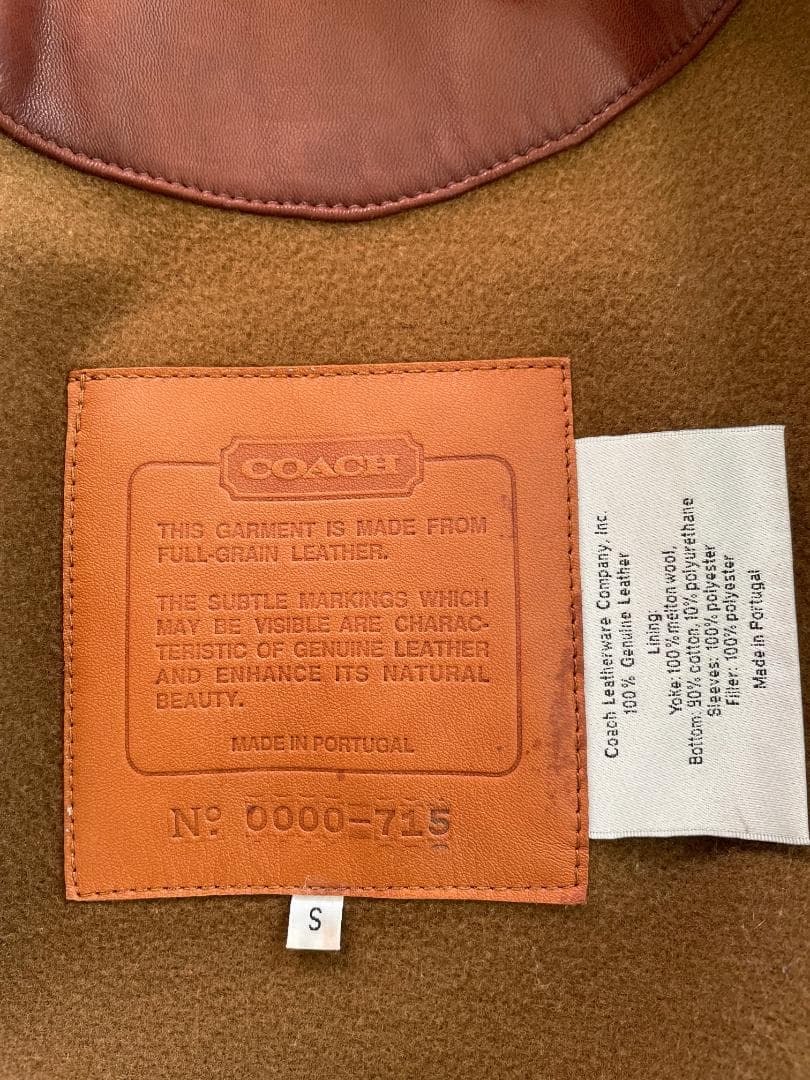 コーチ　COACH 　本革　レザージャケット／ハーフコート