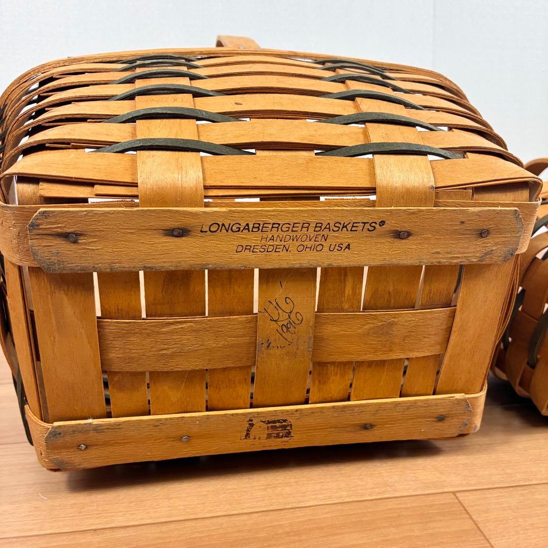 【希少】Longaberger バスケット3点セット USA Handwoven