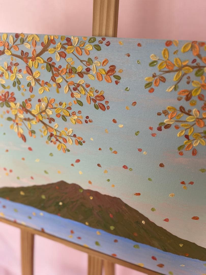 【a。様　order work】 桜島 アート 絵画 山の絵