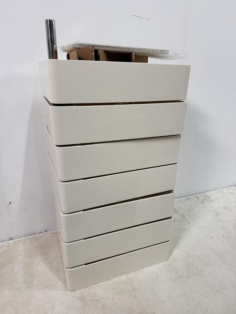 訳あり新品7段 デスクワゴン スリム サイドワゴン キッチン収納1613-170