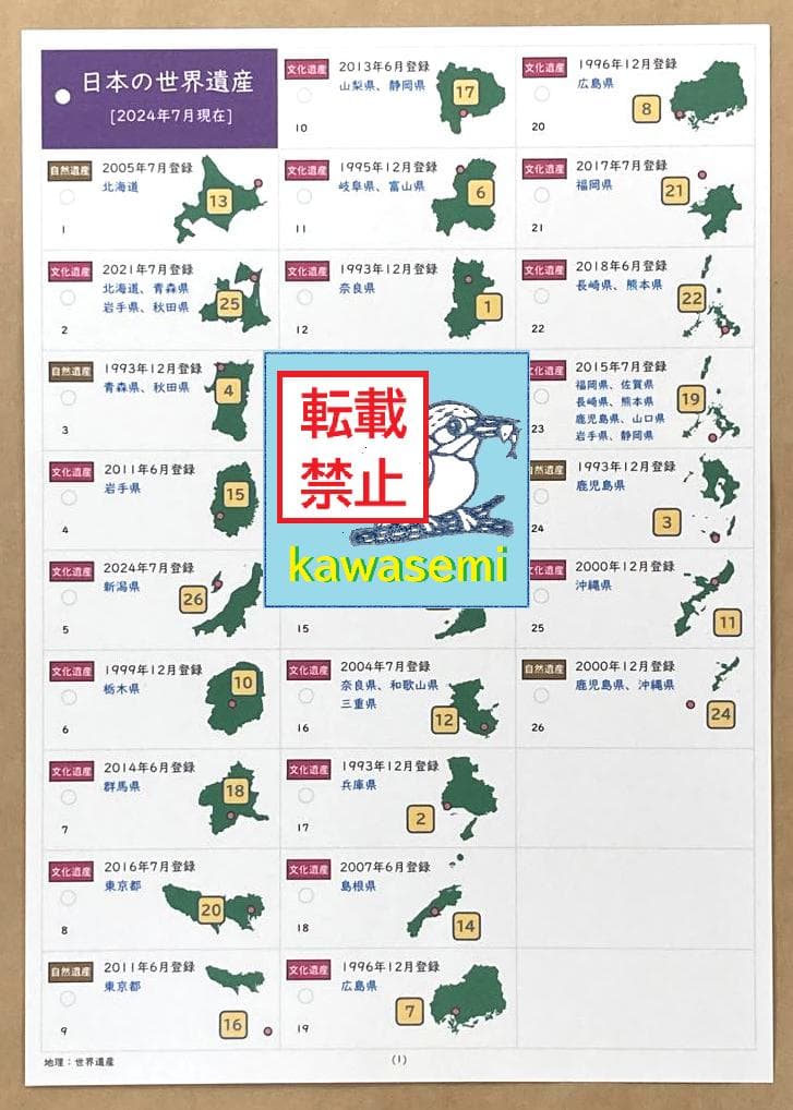 NEW【中学受験】予習シリーズ社会 4年上 (全単元) 地理 暗記カードa