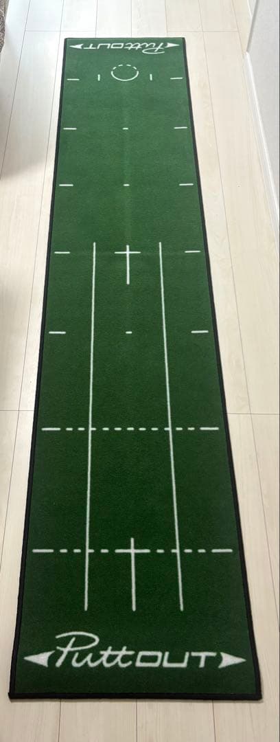 PuttOUT パッティングマット 2.4m パターカップ自動返球　セット