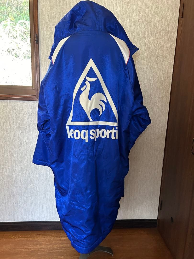 ルコックスポルティフ　ベンチコート　ロングコート　メンズ　ブルー　青　ボア
