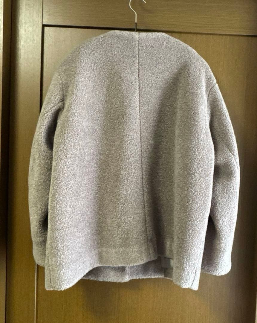 北欧暮らしの道具店　大人のためのウール混ボアコート（マフラー付き）
