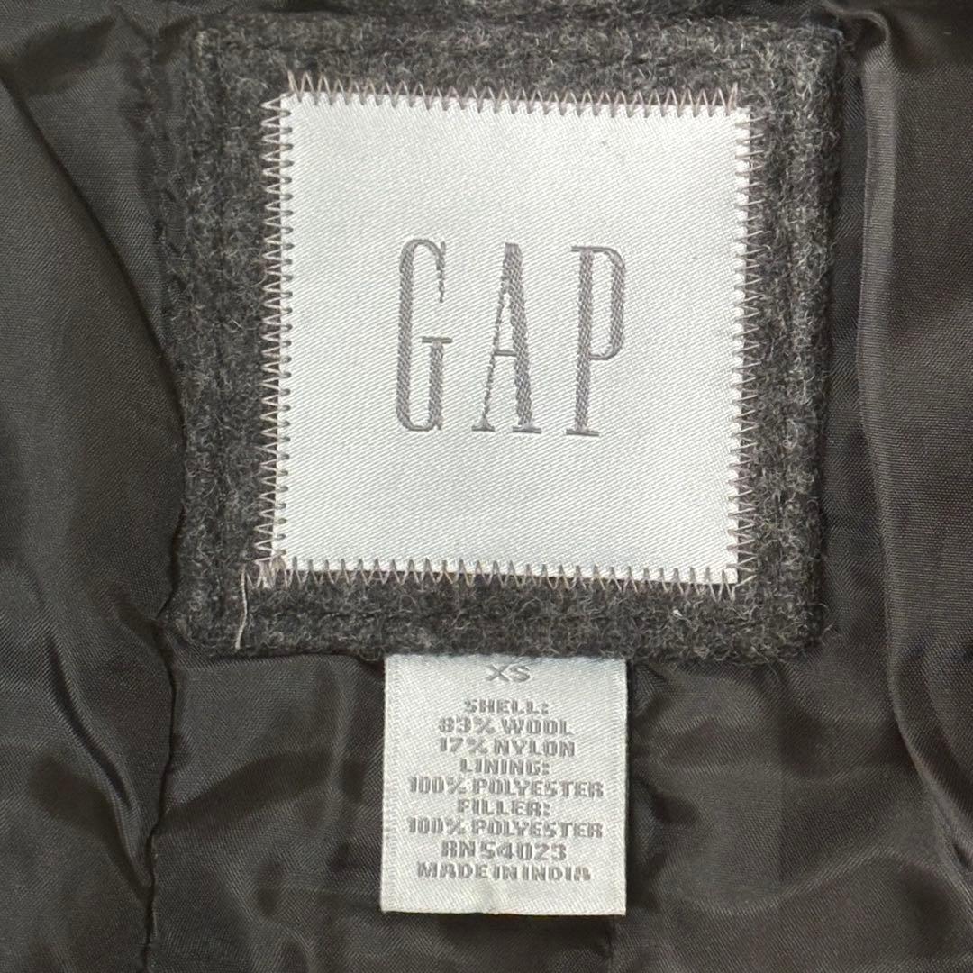 【GAP】00s オールドギャップ ウールJKT 無地 チャコールグレー