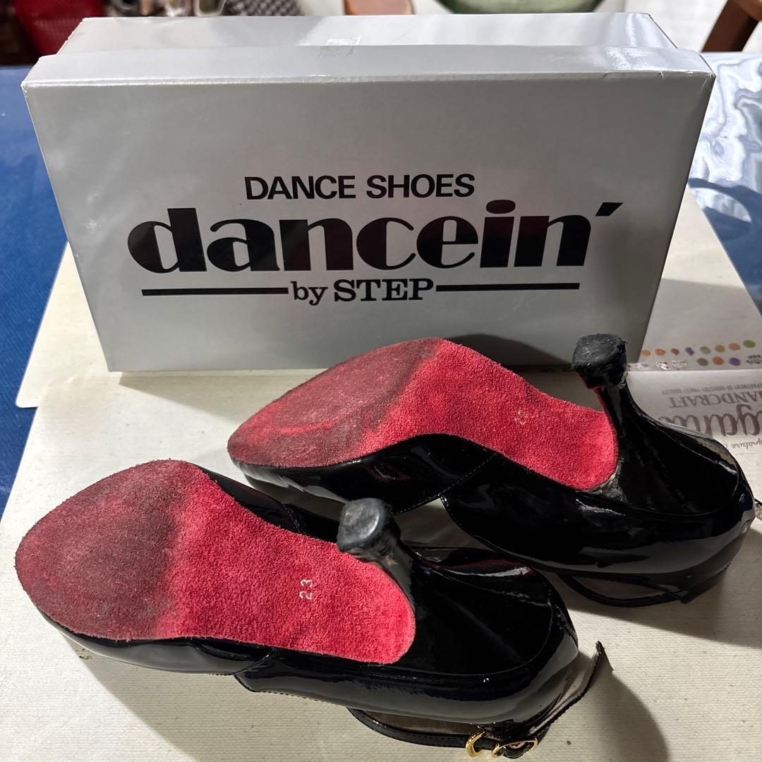 社交ダンスシューズブラックエナメル23㎝