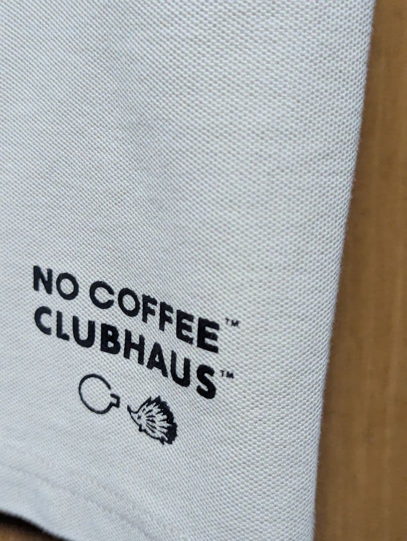 CLUBHAUS×NO COFFEE ベージュポロシャツ