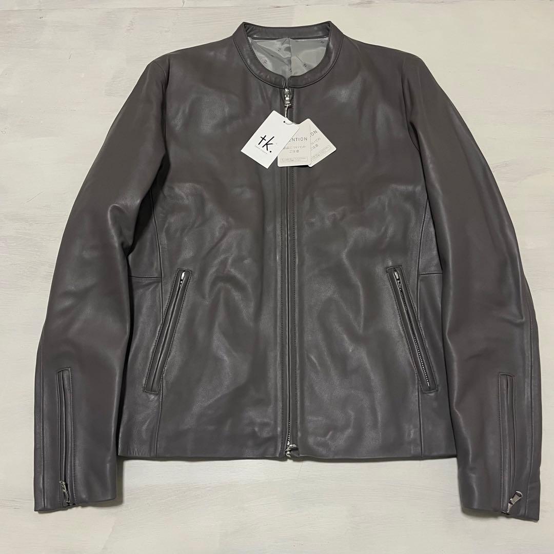新品タグ付き　takeo kikuchi ラムレザー　シングルライダース