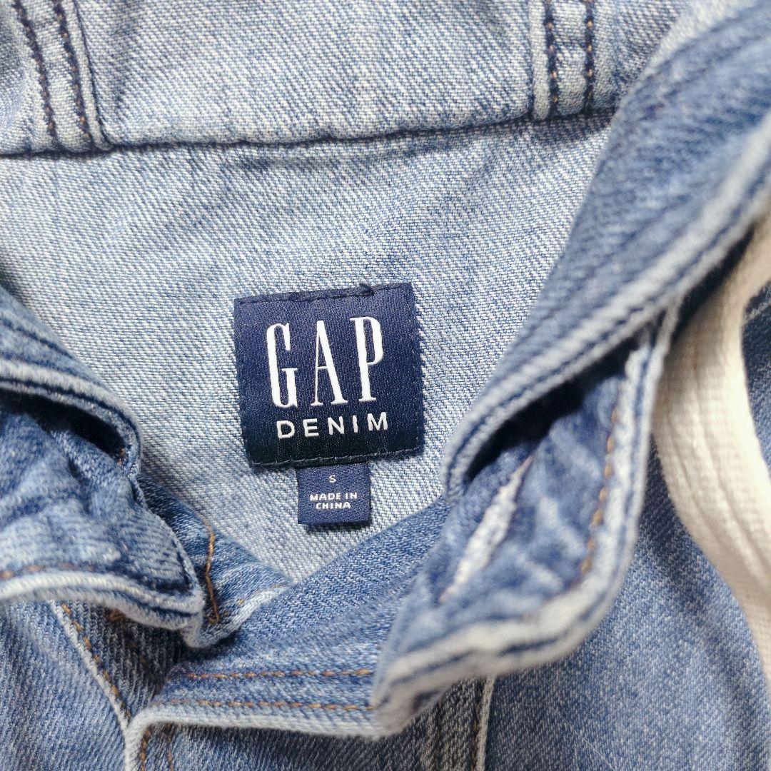 GAP　キャップ　復刻　デニムアノラックパーカー　プルオーバー　ユニセックス　S