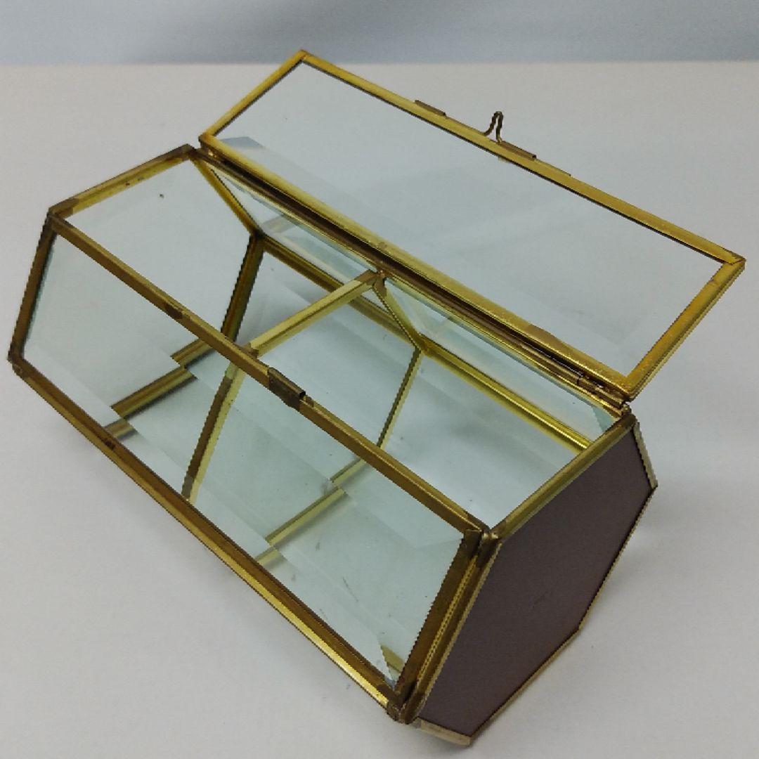 ガラスケース 真鍮　レトロ
