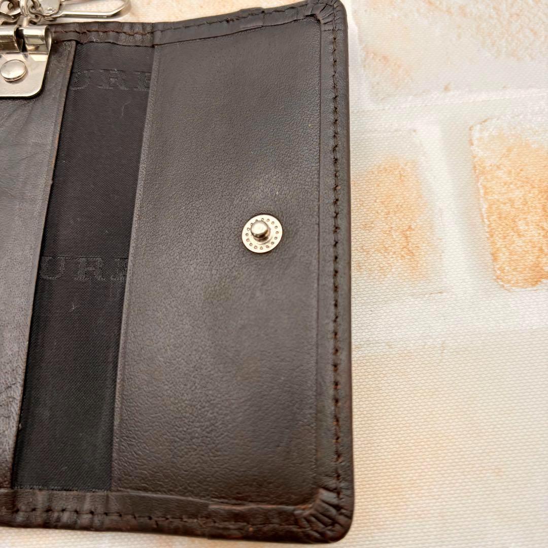 【美品】バーバリー ５連キーケース ノバチェック ダークブラウン ベージュ