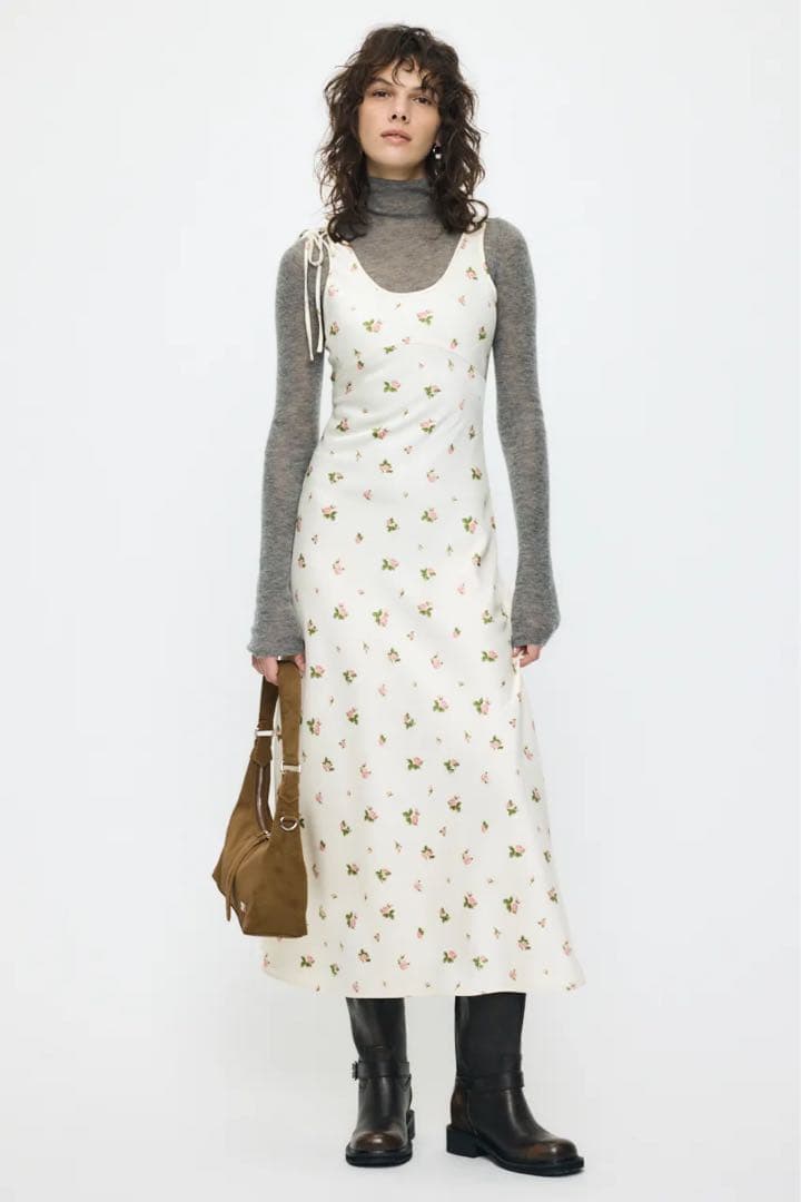 MOUSSY FLORAL FLARE ドレス