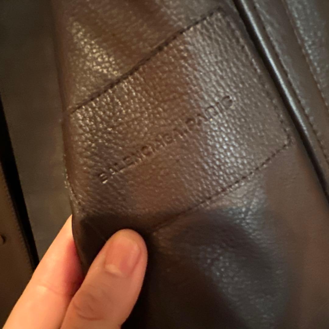 BALENCIAGAバレンシアガ　ダークブラウン レザージャケット