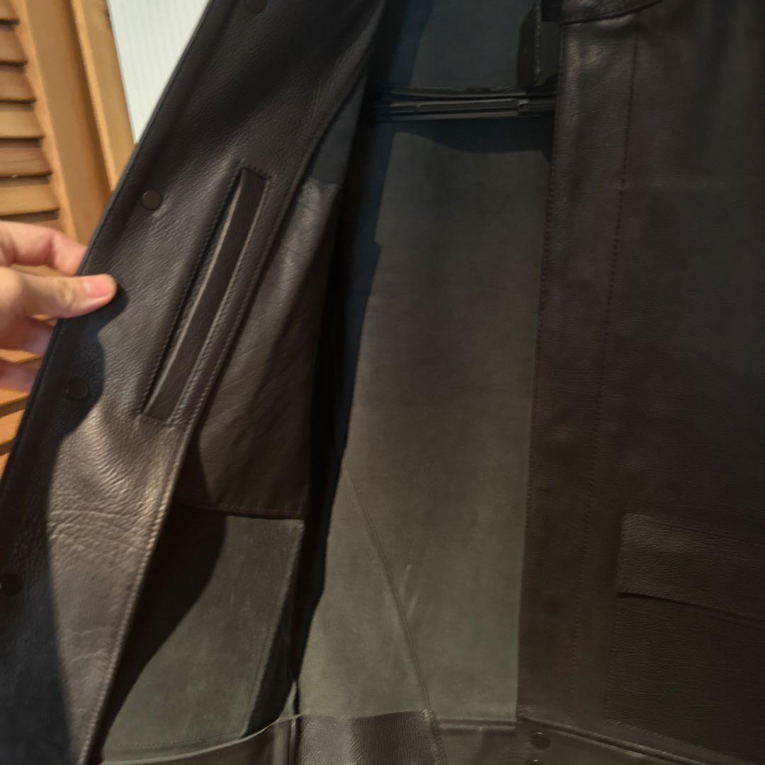 BALENCIAGAバレンシアガ　ダークブラウン レザージャケット