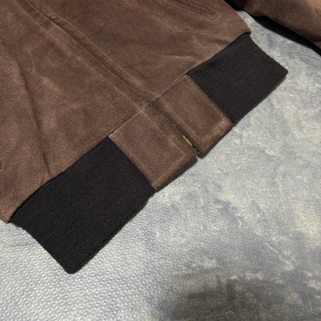 希少▲Schott USA製 ボンバージャケット スエード レザー ブルゾン 茶