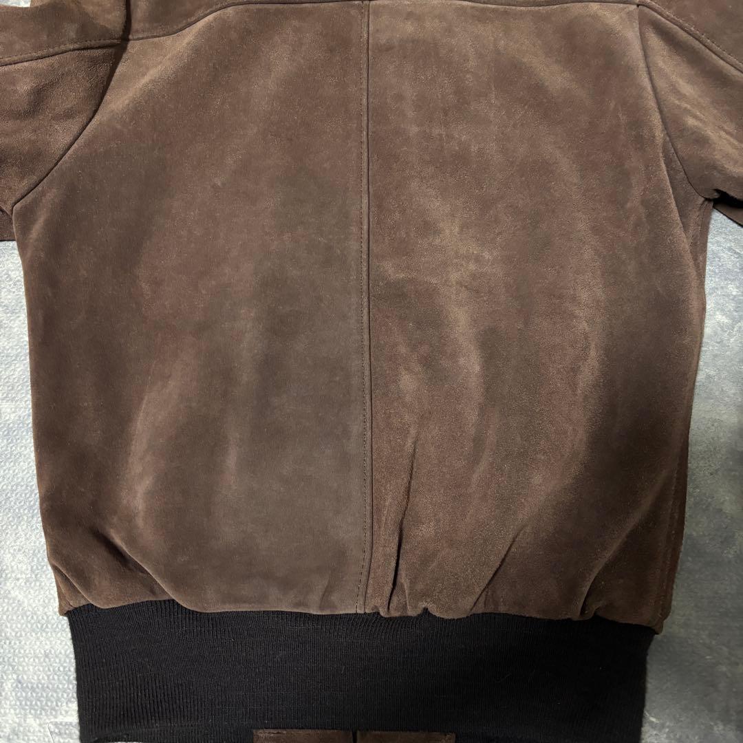 希少▲Schott USA製 ボンバージャケット スエード レザー ブルゾン 茶